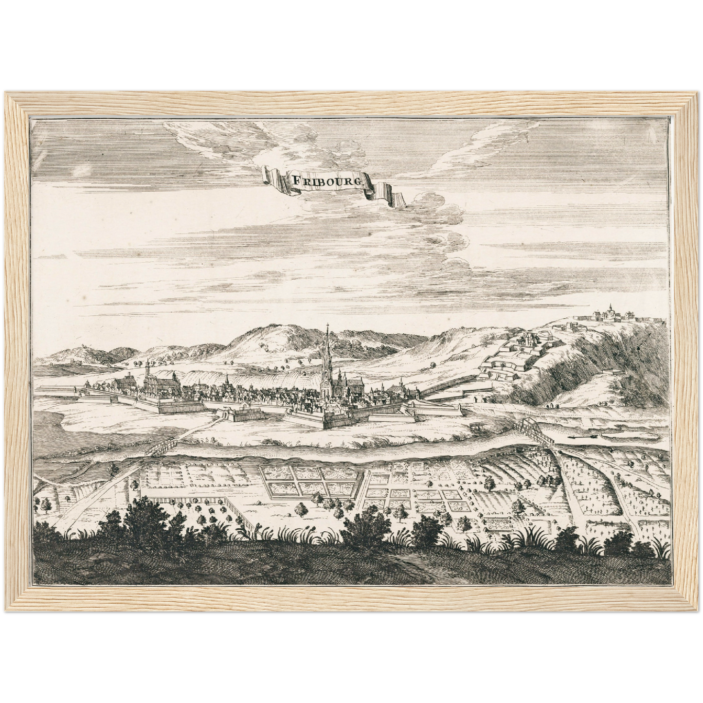 Historical city map  Test product horizontal 3 sizes