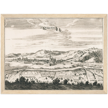 Historical city map  Test product horizontal 3 sizes