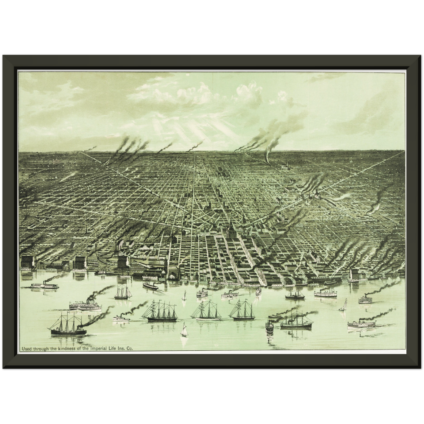 Historical city map  Test product horizontal 3 sizes