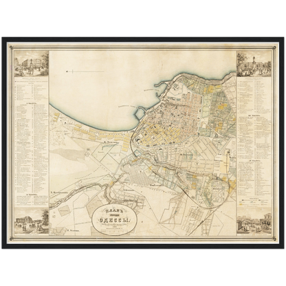 Historischer Stadtplan Odessa um 1864