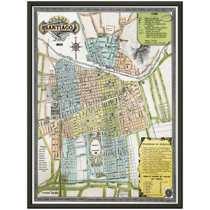 Historical city map  Test product horizontal 3 sizes