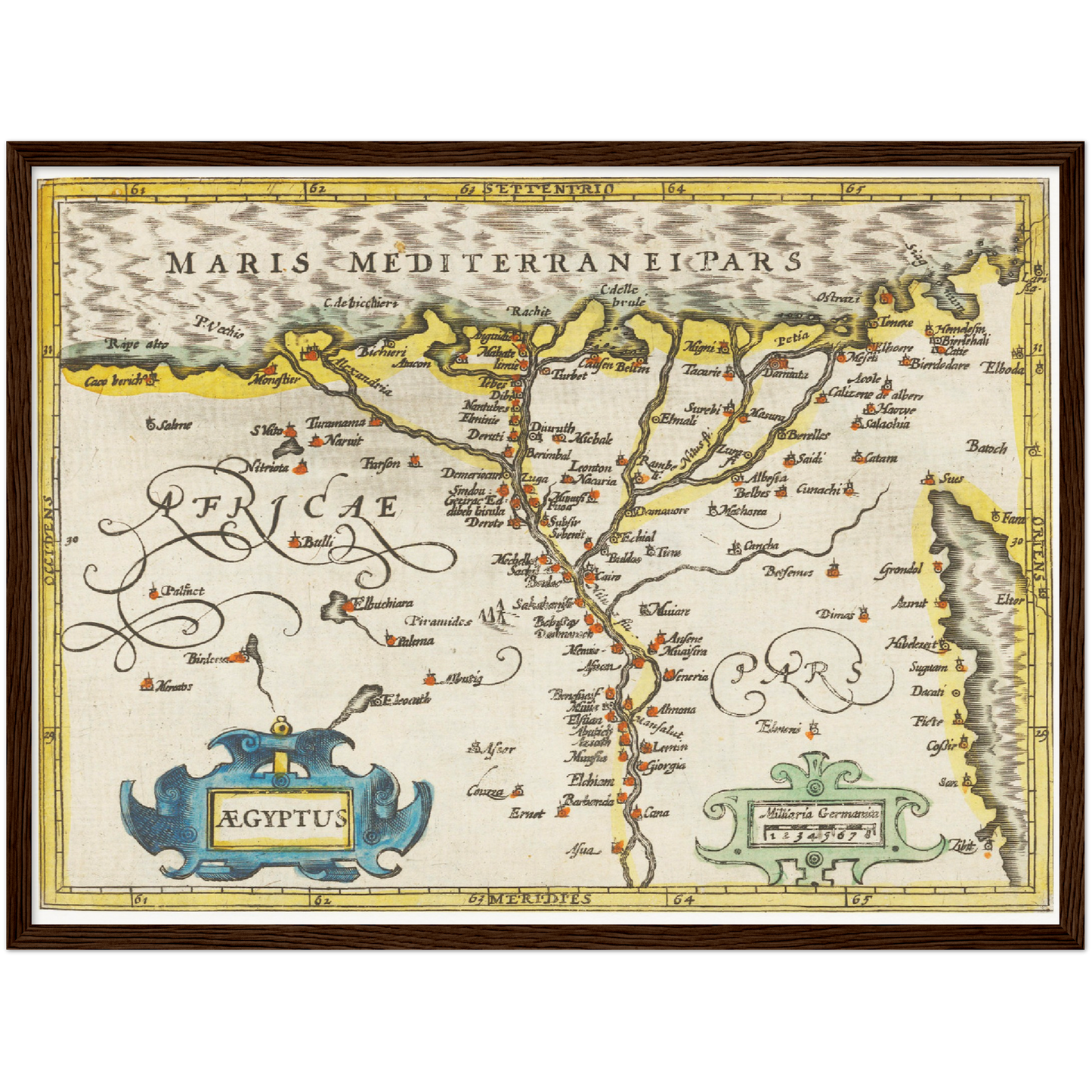 Historische Landkarte Ägypten um 1609