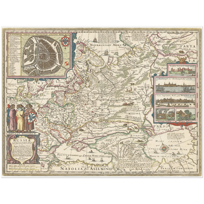 Historical city map  Test product horizontal 3 sizes