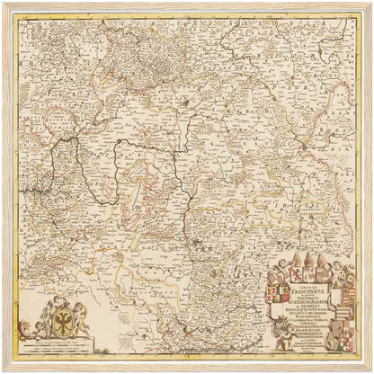 Historische Landkarte Franken um 1698