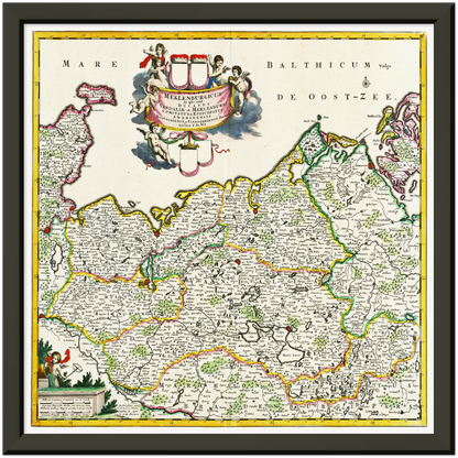 Historical city map  Test product horizontal 3 sizes