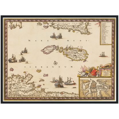 Historical city map  Test product horizontal 3 sizes