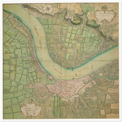 Historical city map  Test product horizontal 3 sizes