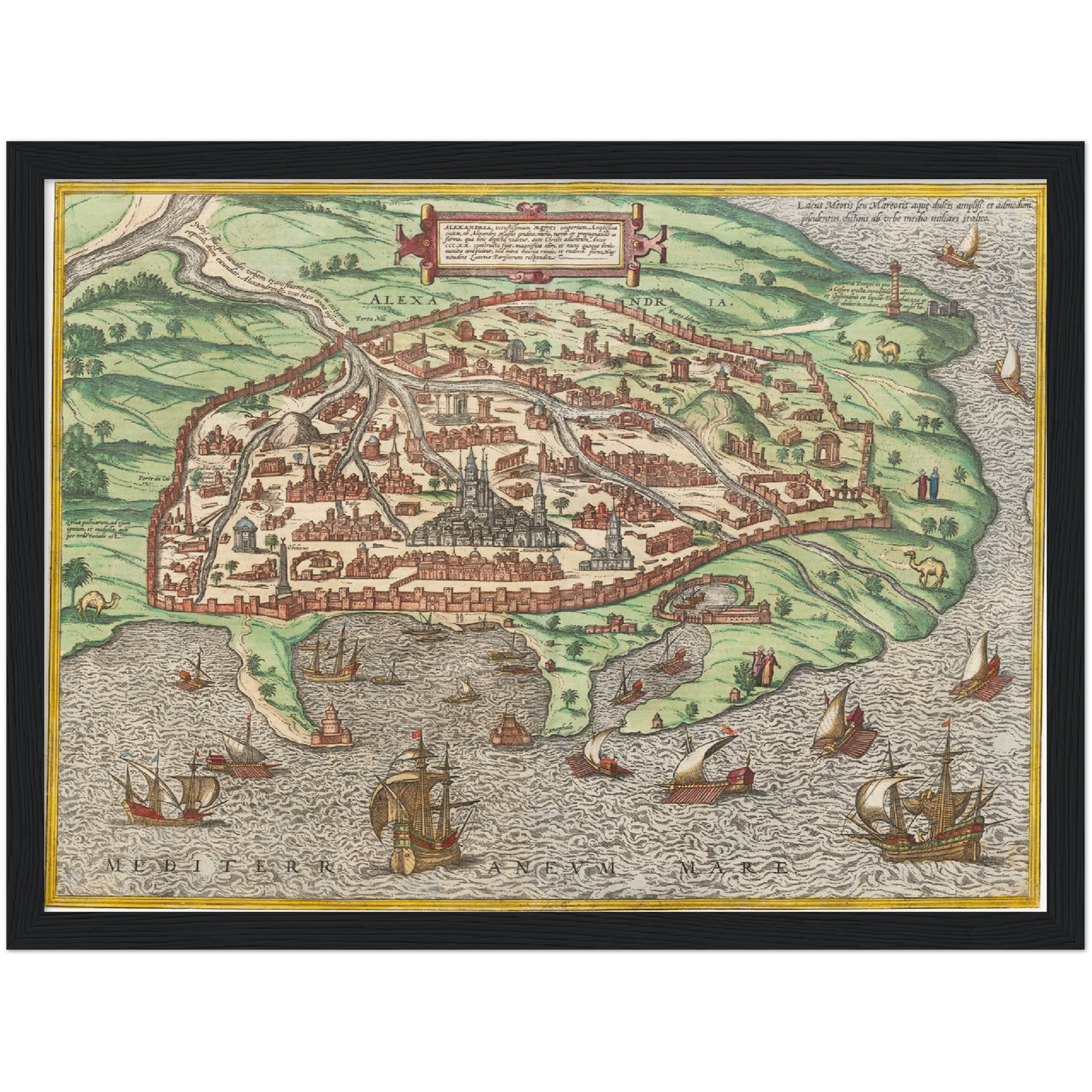 Historical city map  Test product horizontal 3 sizes