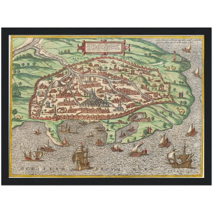 Historical city map  Test product horizontal 3 sizes