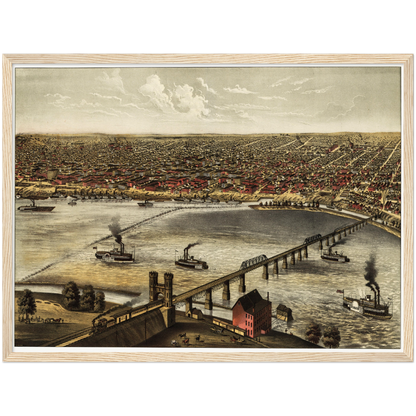 Historical city map  Test product horizontal 3 sizes