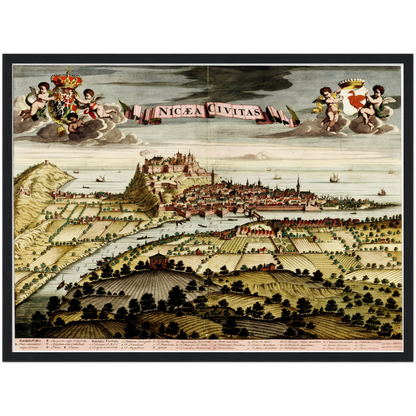 Historischer Stadtansicht Nizza um 1700
