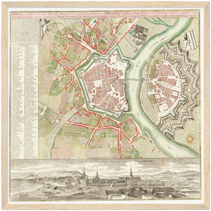 Historical city map  Test product horizontal 3 sizes