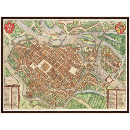 Historical city map  Test product horizontal 3 sizes