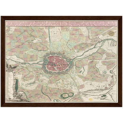 Historical city map  Test product horizontal 3 sizes