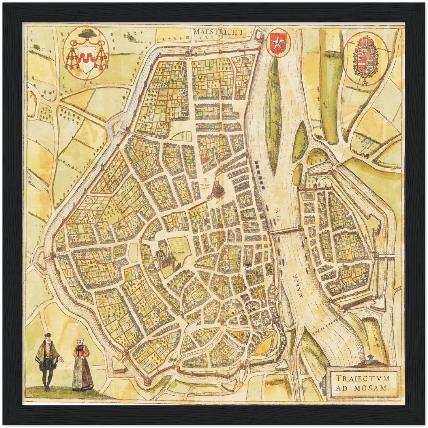 Historical city map  Test product horizontal 3 sizes