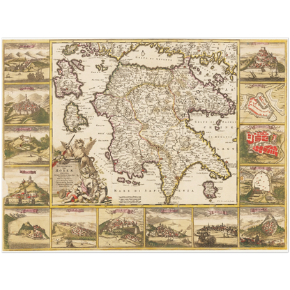 Historical city map  Test product horizontal 3 sizes