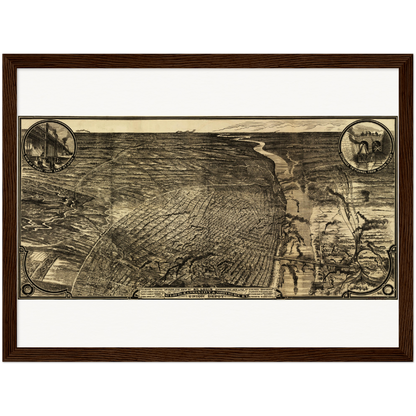 Historical city map  Test product horizontal 3 sizes