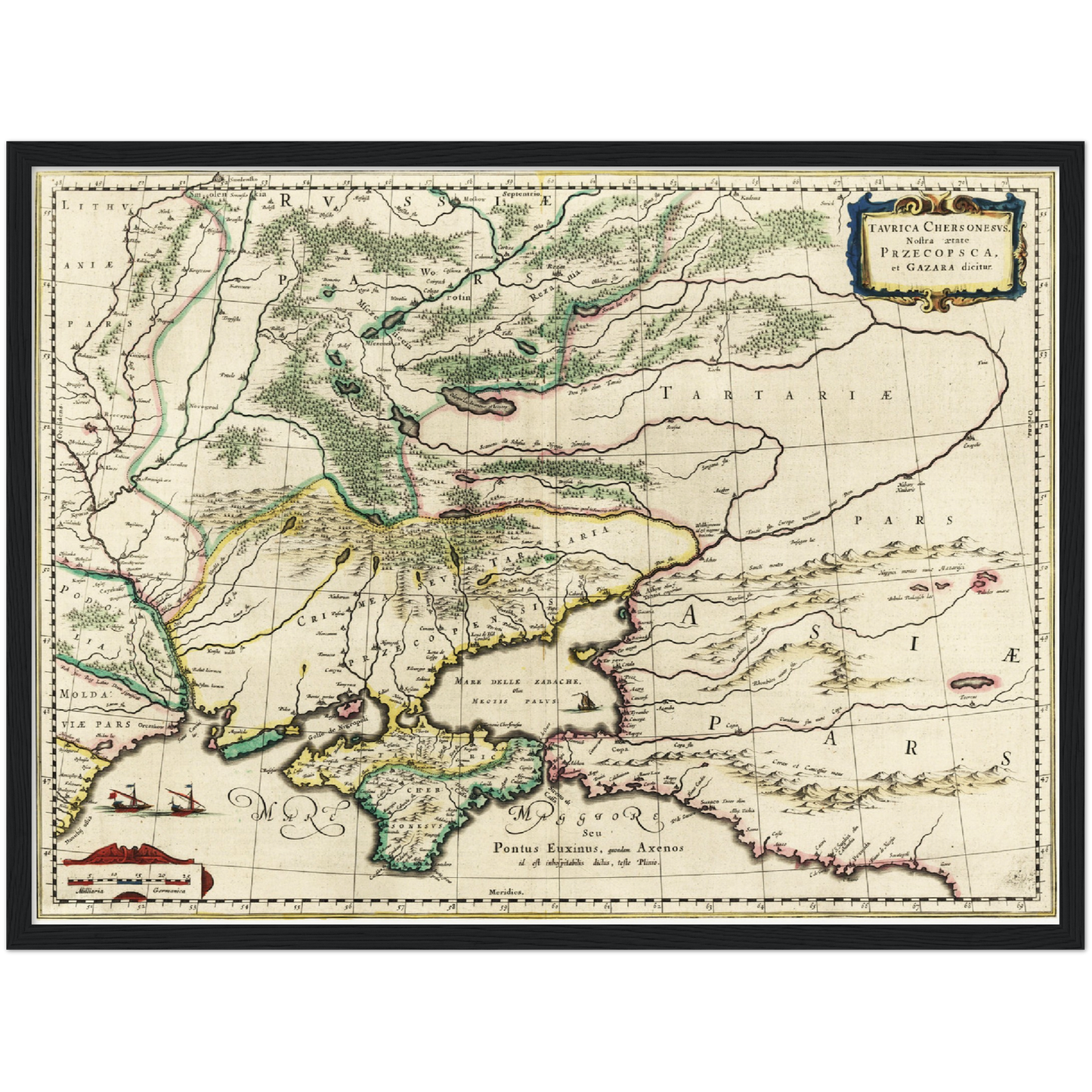 Historical city map  Test product horizontal 3 sizes