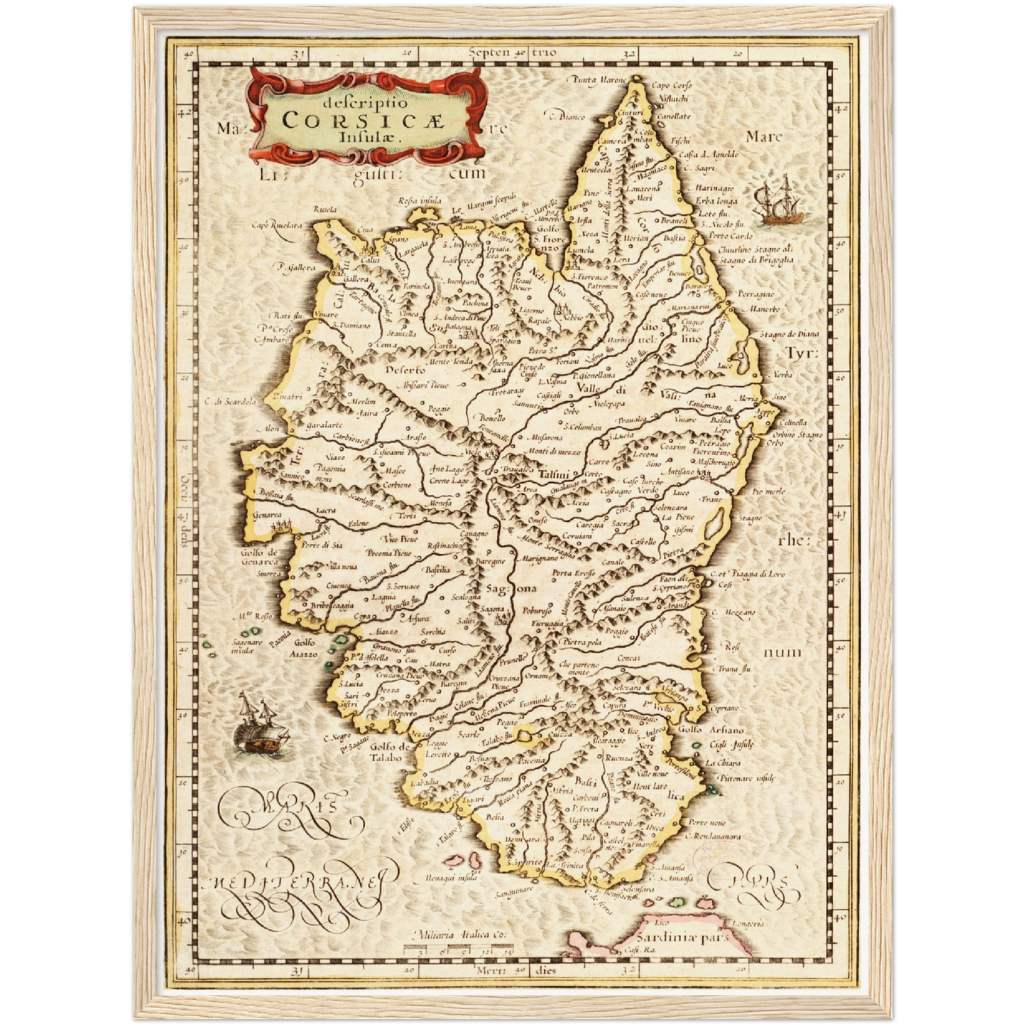 Historical city map  Test product horizontal 3 sizes