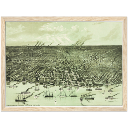 Historical city map  Test product horizontal 3 sizes