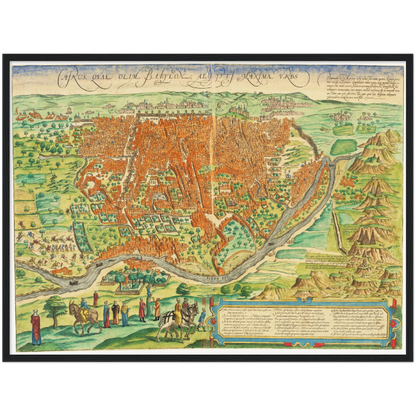 Historical city map  Test product horizontal 3 sizes