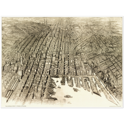 Historical city map  Test product horizontal 3 sizes