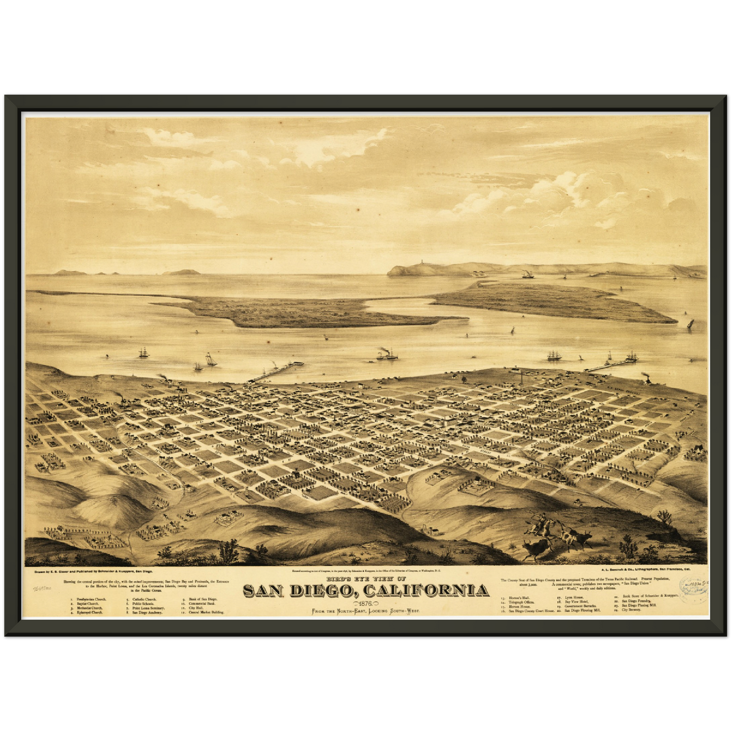 Historical city map  Test product horizontal 3 sizes