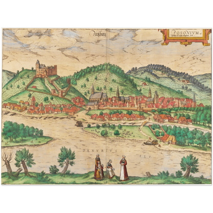 Historical city map  Test product horizontal 3 sizes