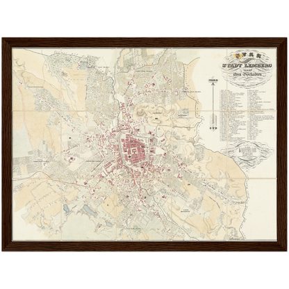Historical city map  Test product horizontal 3 sizes
