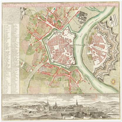Historical city map  Test product horizontal 3 sizes