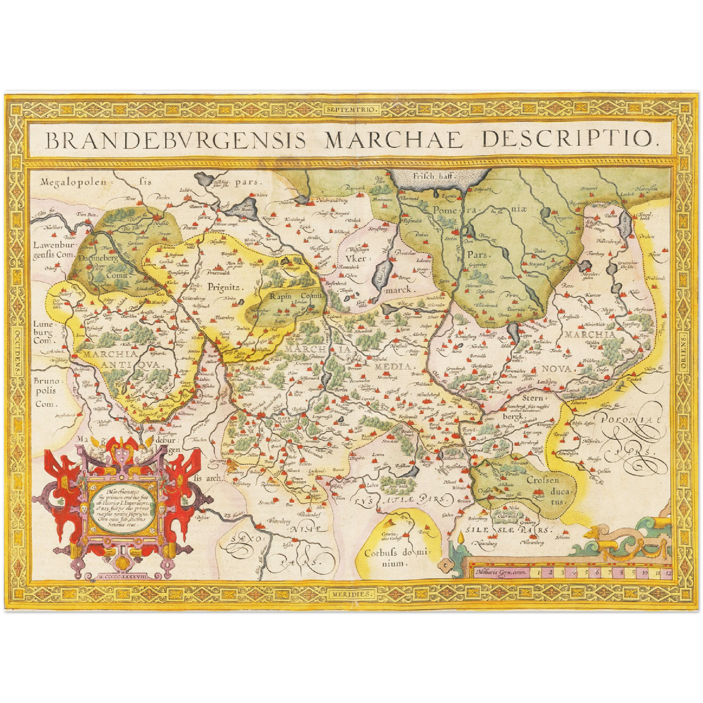 Historische Landkarte Brandenburg um 1609