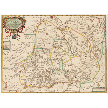 Historical city map  Test product horizontal 3 sizes