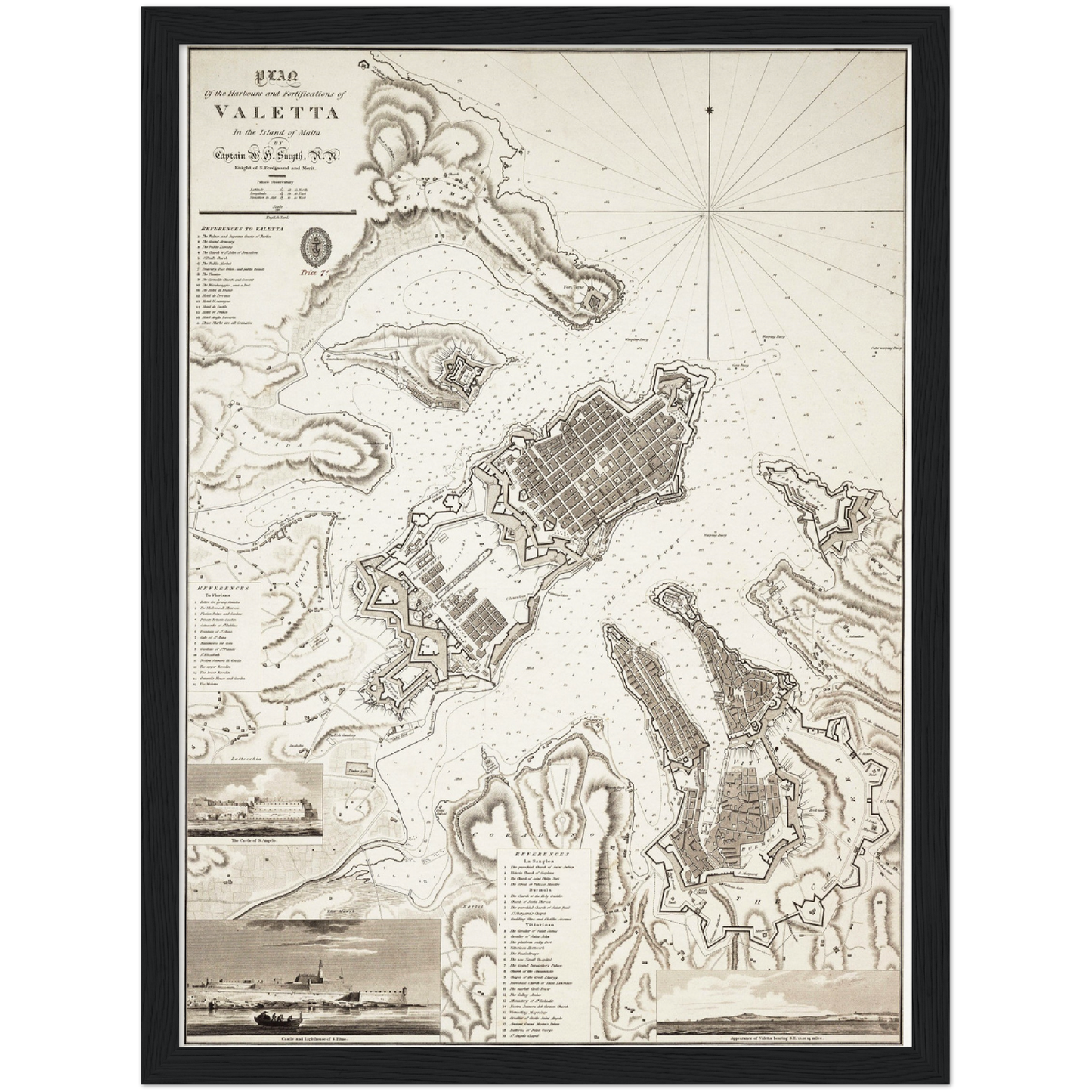 Historical city map  Test product horizontal 3 sizes