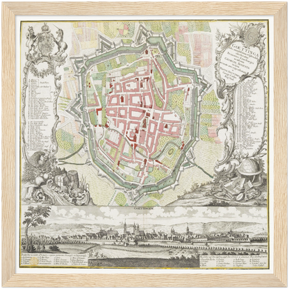 Historical city map  Test product horizontal 3 sizes