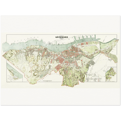 Historical city map  Test product horizontal 3 sizes