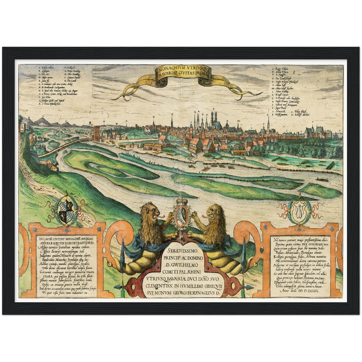Historical city map  Test product horizontal 3 sizes