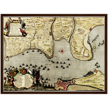 Historischer Stadtplan Cadiz um 1700