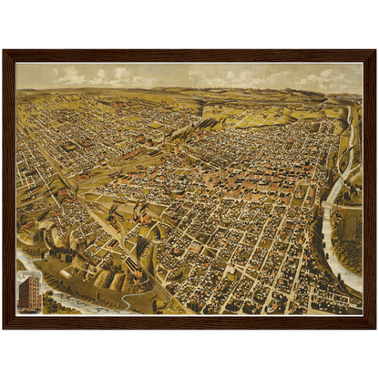 Historical city map  Test product horizontal 3 sizes