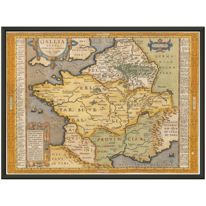 Historische Landkarte Historisches Gallien um 1609