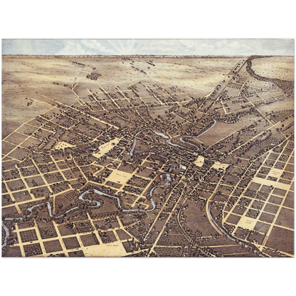 Historical city map  Test product horizontal 3 sizes