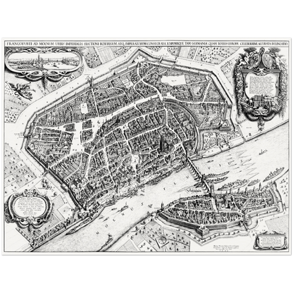 Historical city map  Test product horizontal 3 sizes