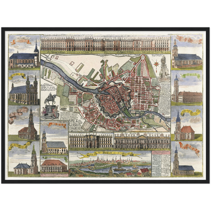 Historical city map  Test product horizontal 3 sizes