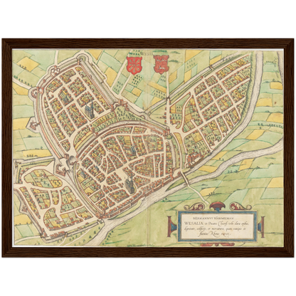 Historischer Stadtplan Wesel um 1592