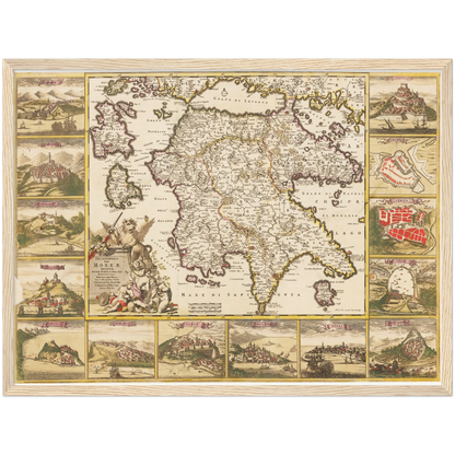 Historical city map  Test product horizontal 3 sizes