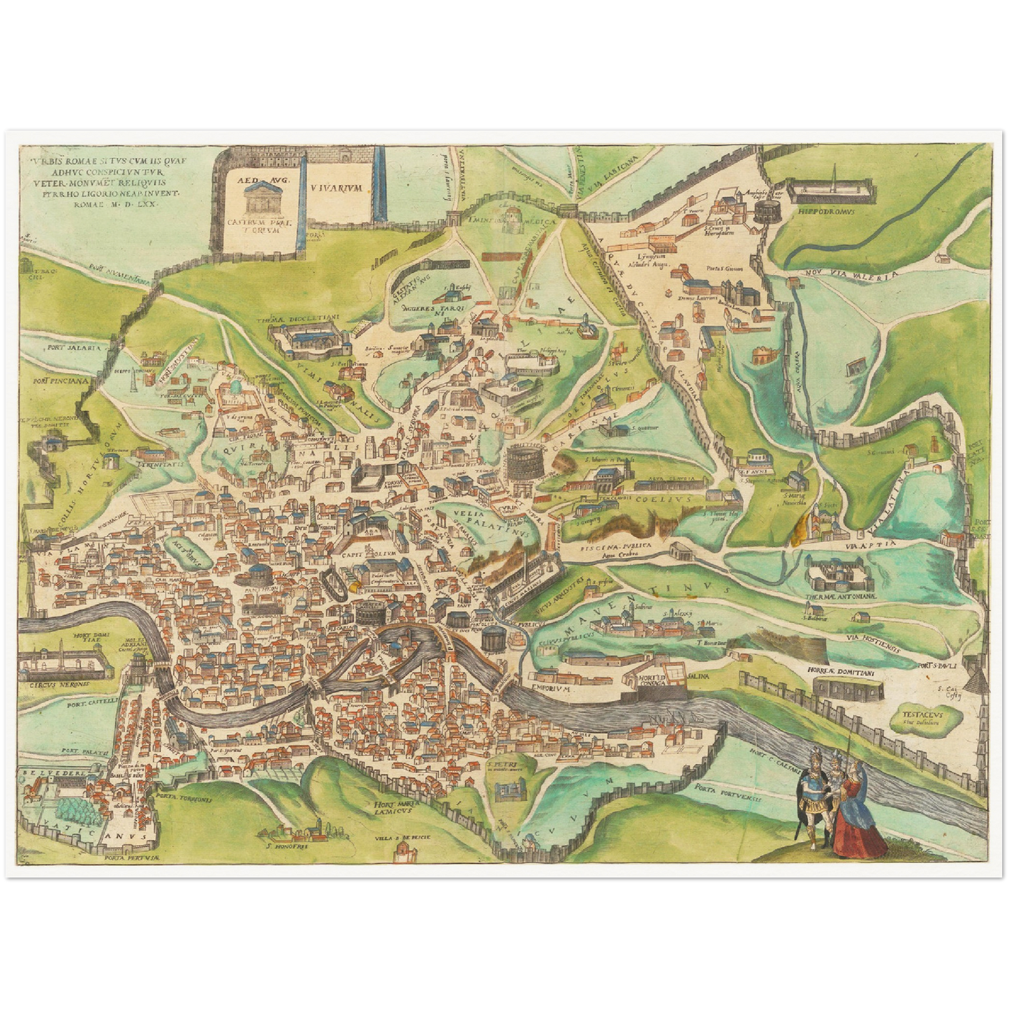 Historische Stadtansicht Rom um 1609