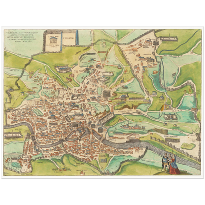 Historische Stadtansicht Rom um 1609