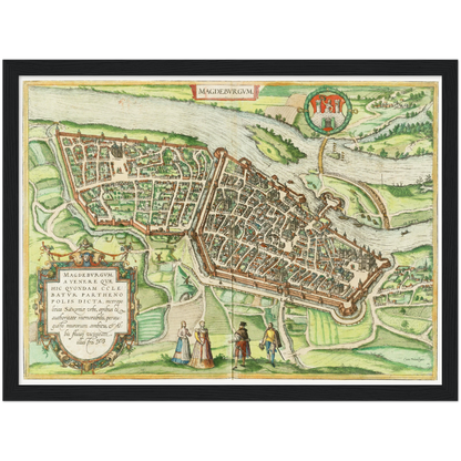 Historical city map  Test product horizontal 3 sizes