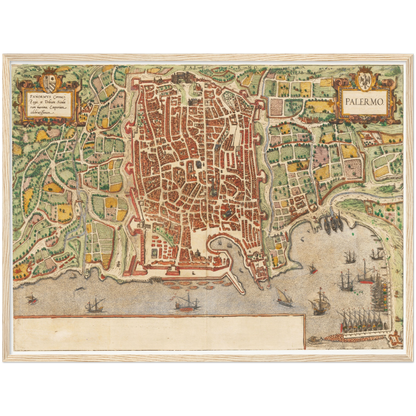Historischer Stadtplan Palermo um 1592