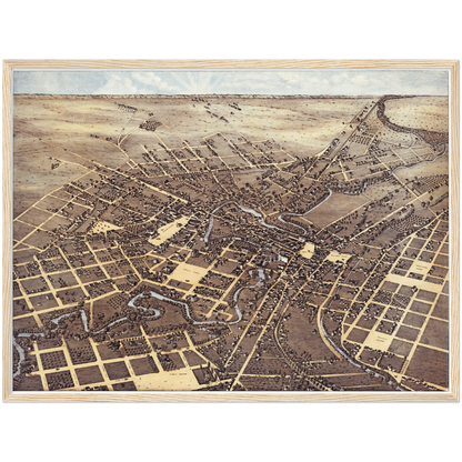 Historical city map  Test product horizontal 3 sizes