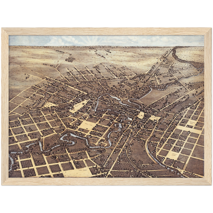 Historical city map  Test product horizontal 3 sizes